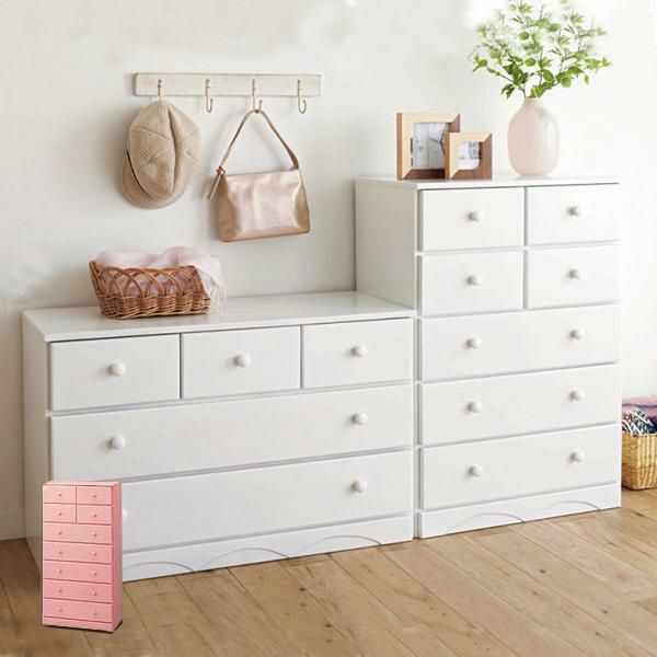 福岡市限定】チェスト 木製 カウプンキ チェスト 子ども家具 幅76cm  