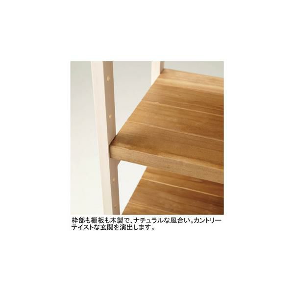 カントリー調シューズラック（Ｂ・幅６０ｃｍ・高さ９２ｃｍ） シューズラック・靴収納 画像5