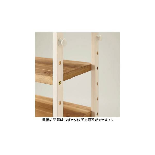 カントリー調シューズラック（Ｂ・幅６０ｃｍ・高さ９２ｃｍ） シューズラック・靴収納 画像6
