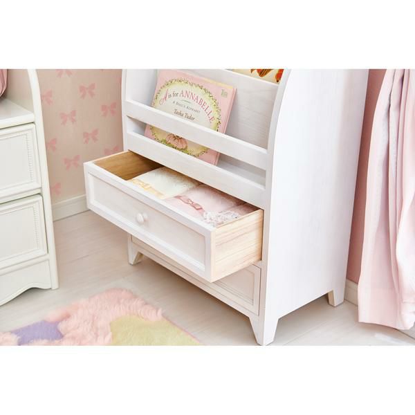 プリンセス❤　スライド 　4段ブックシェルフ　【新品未使用】 スノーホワイトプリンセス プチROCOCO 姫系 スライド本棚4段