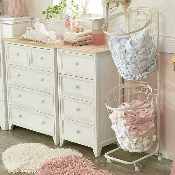 フレンチカントリー風チェスト（スリム４段） タンス・チェスト 画像13