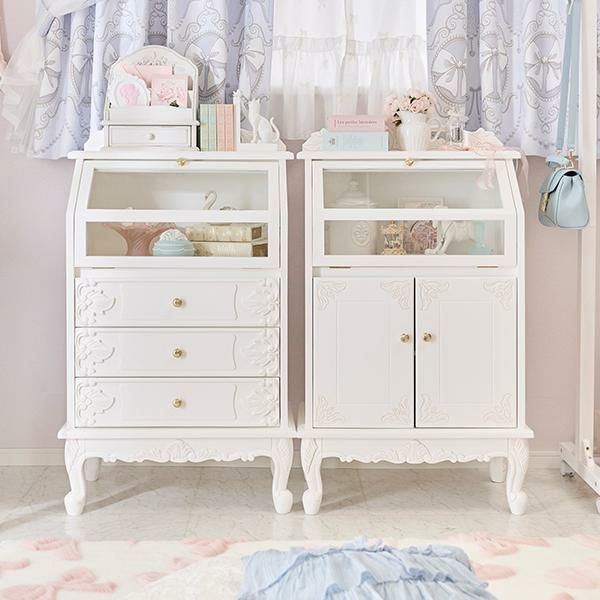 アンティーク風ディスプレイキャビネット/Noble（ノーブル）シリーズ キャビネット 画像2