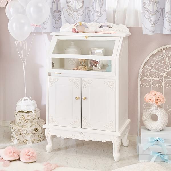 アンティーク風ディスプレイキャビネット/Noble（ノーブル）シリーズ キャビネット 画像4