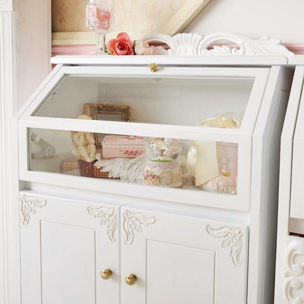 直送】アンティーク風ディスプレイキャビネット/Noble(ノーブル