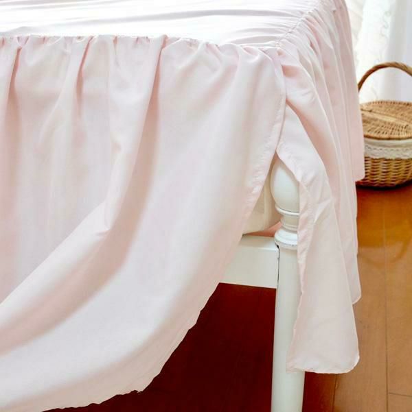 シンプルベッドスカート（シングル・ピンク） 敷布団カバー・ボックス・ベッドシーツ 画像7