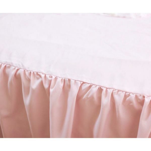 シンプルベッドスカート（セミダブル・ピンク） 敷布団カバー・ボックス・ベッドシーツ 画像5