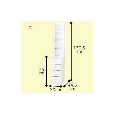 すきま収納棚（Ｃ・幅30cm） 本棚・ラック・シェルフ 画像2