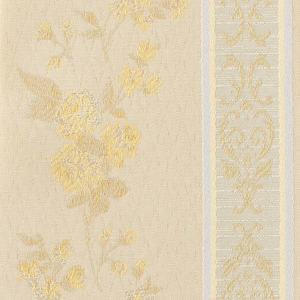 ローズストライプ柄ジャガードカーテン（イエロー・幅１００cm×丈１００～１１８ｃｍ・２枚組） オーダーカーテン（遮光なし） 画像3