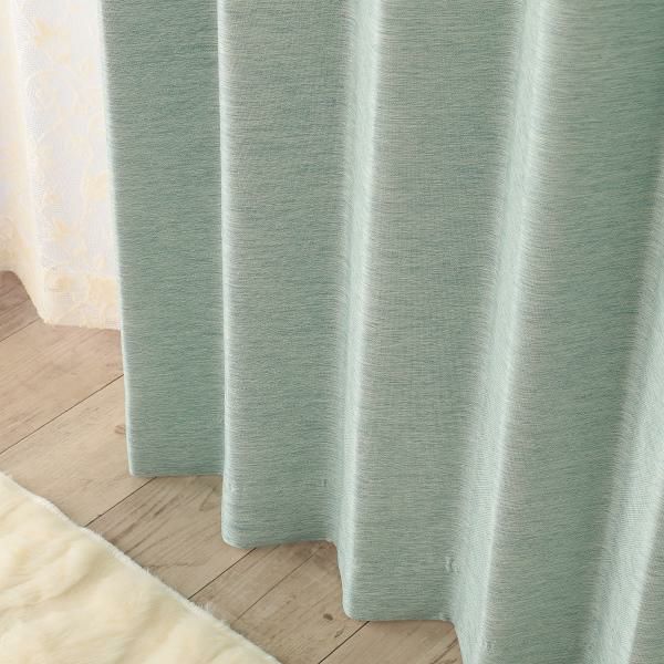 遮光カーテン（ブルー・幅２００ｃｍ×丈１８０～１９８ｃｍ・１枚） オーダー遮光カーテン 画像2