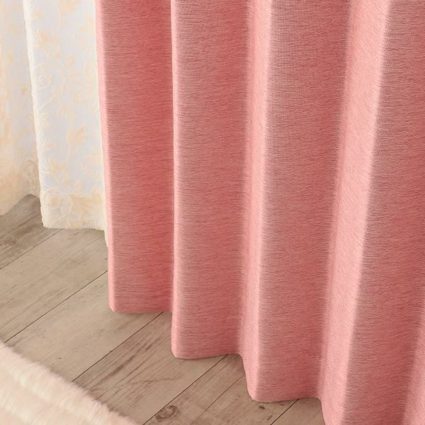 遮光カーテン（ローズ・幅１５０ｃｍ×丈１８０～１９８ｃｍ・２枚組） オーダー遮光カーテン 画像2
