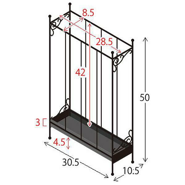 コンパクトアイアン傘立て 傘立て 画像3