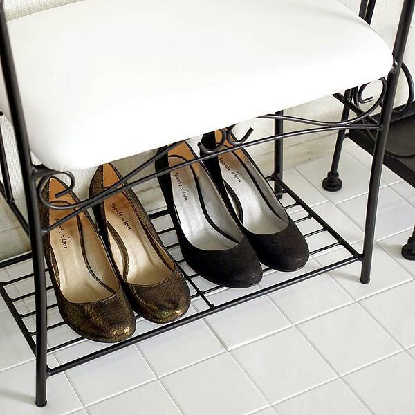 アイアンエントランスチェアB シューズラック・靴収納 画像5