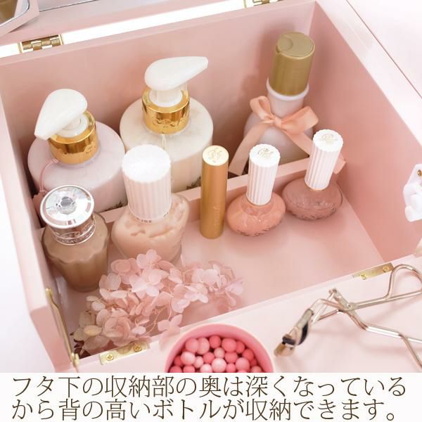 クリスタル取っ手コスメボックス コスメワゴン・メイクボックス 画像6