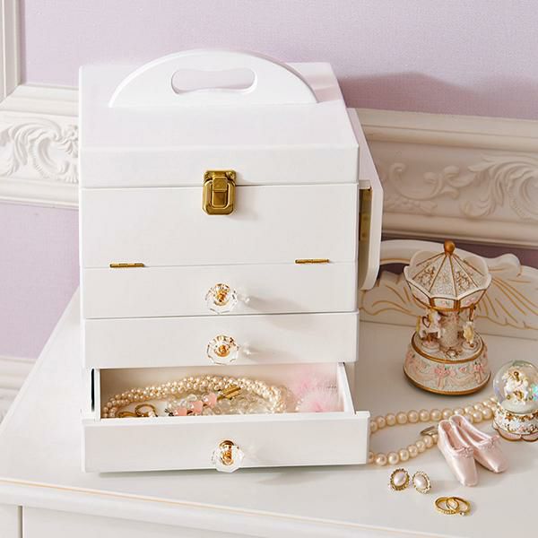 クリスタル取っ手コスメボックス コスメワゴン・メイクボックス 画像8