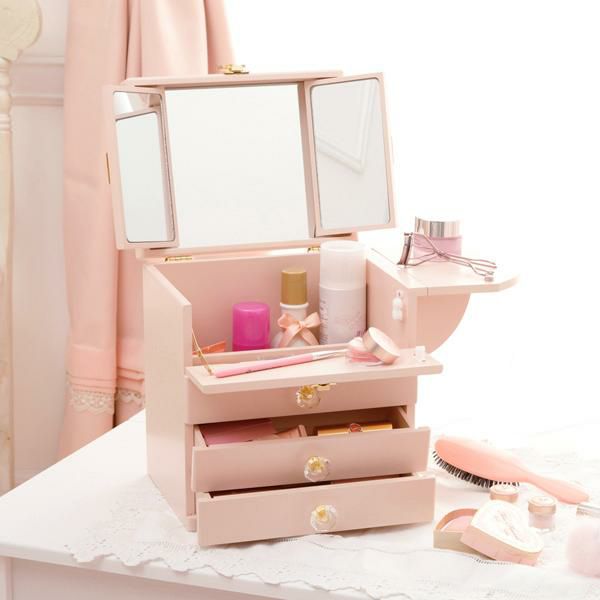 クリスタル取っ手コスメボックス コスメワゴン・メイクボックス 画像9