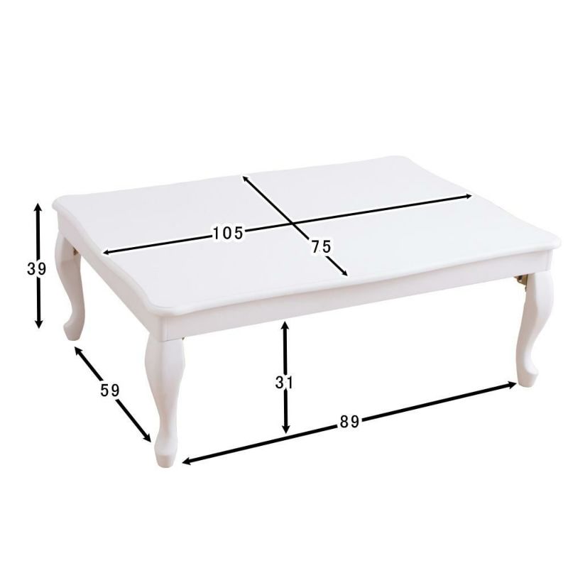 猫脚こたつテーブル　（105×75ｃｍ） こたつ・暖房テーブル 画像9