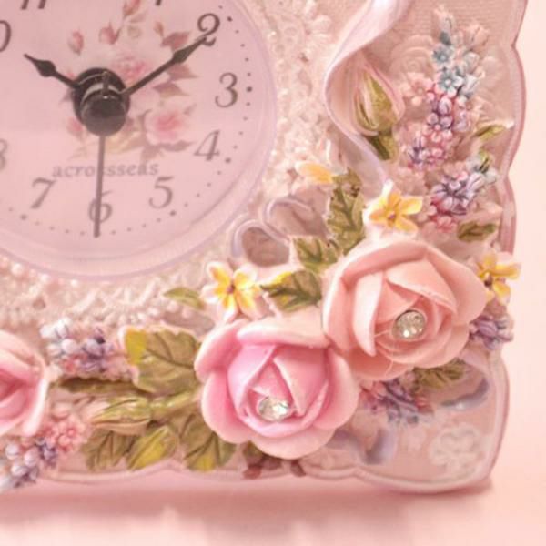 フェミニンローズ置時計 置き時計 画像5