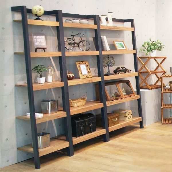 立てかけ式ラダーラック　幅46ｃｍ 本棚・ラック・シェルフ 画像2