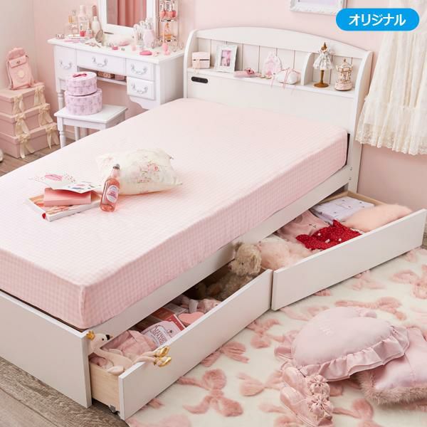 セミダブルベッド かわいいお姫様系インテリア家具 雑貨の通販 ロマプリ ロマンティックプリンセス