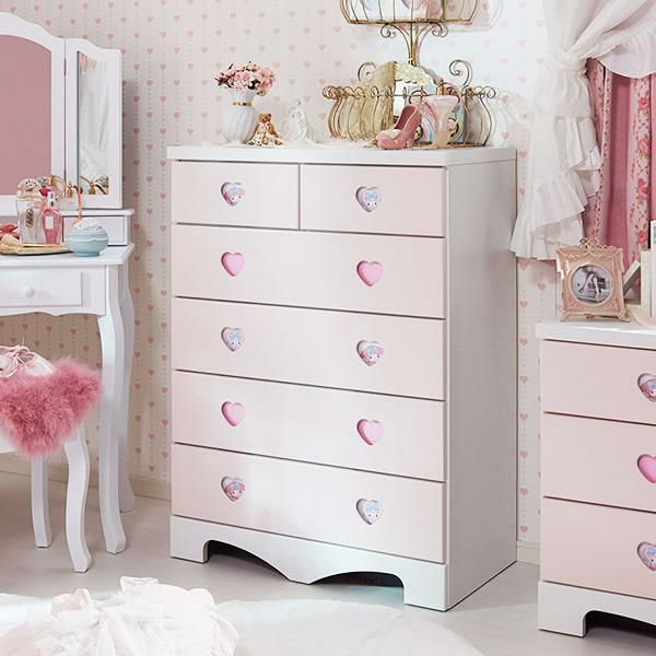 で送料無料 直送 マイメロディ ５段チェスト かわいいお姫様インテリア家具 雑貨の通販 タンス チェスト ロマンティックプリンセス 期間限定特価 家具 雑貨 収納 Learnistic Com