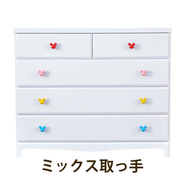 ４段ローチェスト(ホワイト）/macaron（マカロン）Disney タンス・チェスト 画像6
