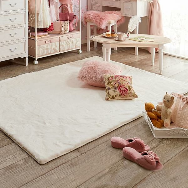 モチふわラビットタッチエコファーラグ（180×240） ラグ(長方形) 画像2