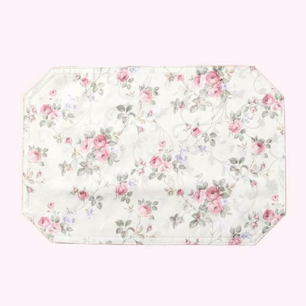 ローズ柄はっ水ランチョンマット（アイボリー） テーブルクロス・ランチョンマット 画像3