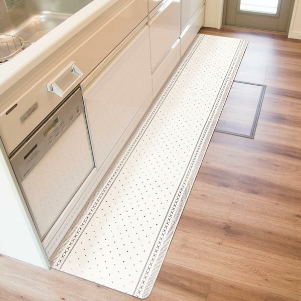 拭けるキッチンマット（ベルベル）/45×240ｃｍ キッチンマット 画像1