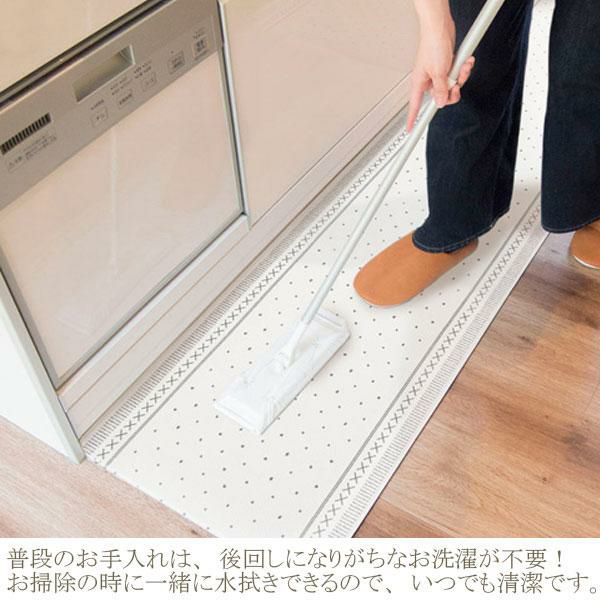 拭けるキッチンマット（ベルベル）/45×240ｃｍ キッチンマット 画像3