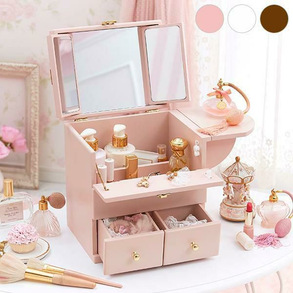 コスメワゴン メイクボックス かわいいお姫様系インテリア家具 雑貨の通販 ロマプリ ロマンティックプリンセス