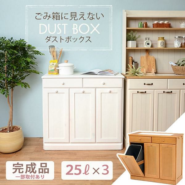 カウンター型ダストボックス/２５L・３杯 ごみ箱 画像1