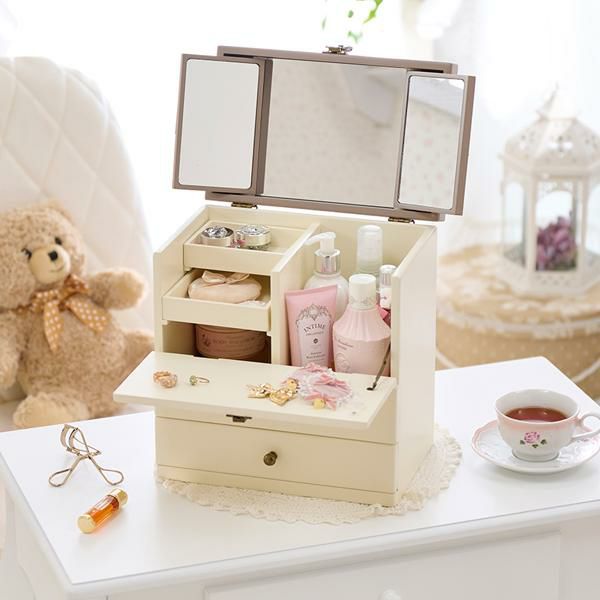 直送】アンティーク風コスメボックス｜かわいいお姫様インテリア家具  
