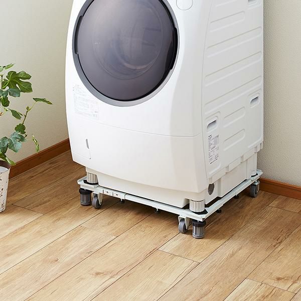 ドラム式洗濯機対応キャスター付き洗濯機置き台 ランドリーラック・洗濯機ラック 画像1