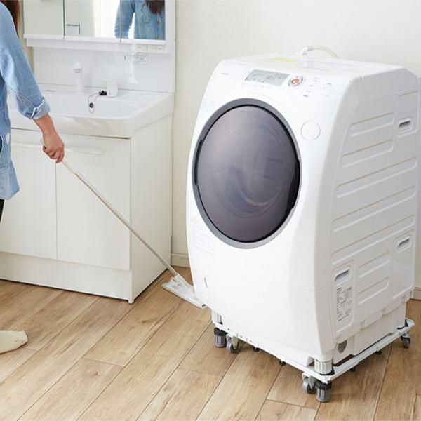 ドラム式洗濯機対応キャスター付き洗濯機置き台 ランドリーラック・洗濯機ラック 画像6