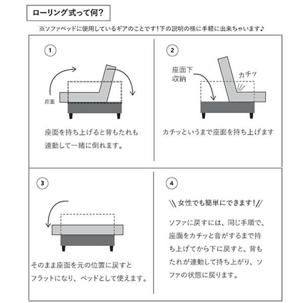 ソファーベッド(幅191ｃｍ)／ハーシー ソファーベッド 画像16