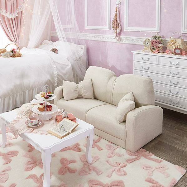 リボンソファー（脚付） 2人掛けソファ― 画像13