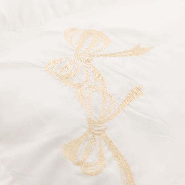 リボン刺繍枕カバー（ホワイト） 枕カバー・ピローケース 画像3