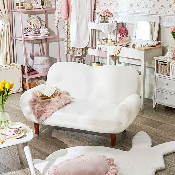 直送】【お届けグループB】コンパクトラブソファ｜かわいいお姫様