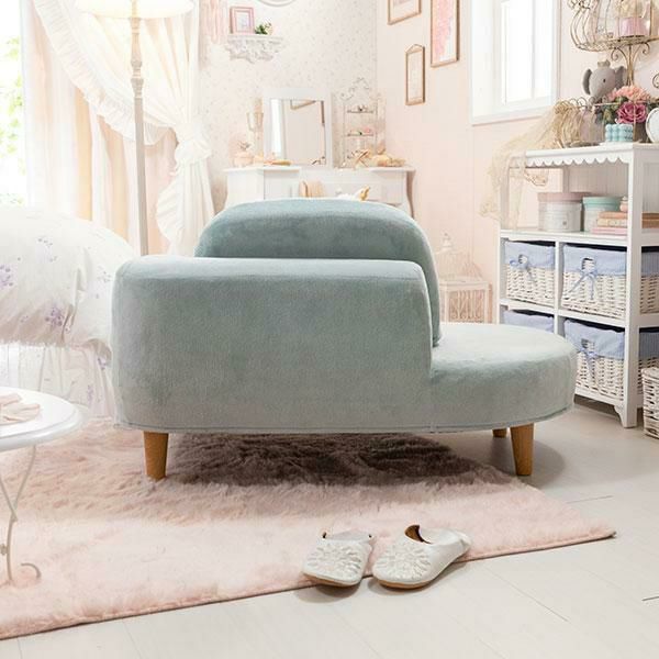 くすみパステルカラーのコンパクトソファー（スツール付き） 1人掛けソファ― 画像13