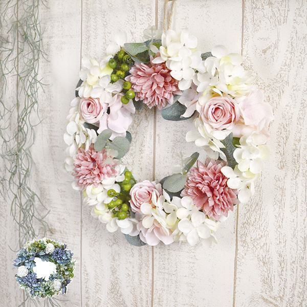 rococo調ロマンチックリース30㎝ 厚けれ 