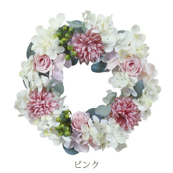 アンティークリース（２３cm） フェイクグリーン・造花 画像2