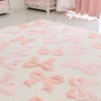 ふわふわリボンラグ（長方形・９０×１２０） ラグ(長方形) 画像1