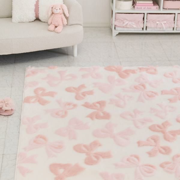 ふわふわリボンラグ（長方形・９０×１２０） ラグ(長方形) 画像2