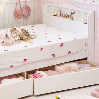 収納付ベッド かわいいお姫様系インテリア家具 雑貨の通販 ロマプリ ロマンティックプリンセス