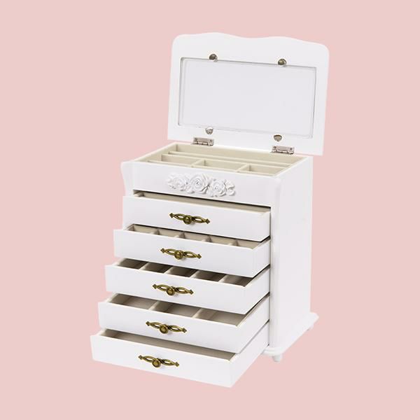 アクセサリーケース　5段／アンティークローズ アクセサリー収納 画像9