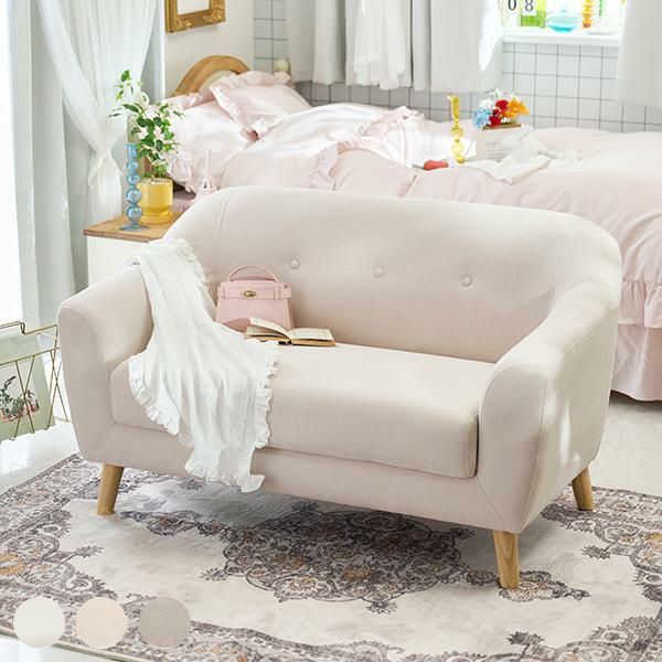 コンパクトラブソファー／エメル 2人掛けソファ― 画像1