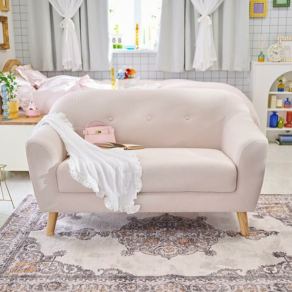 コンパクトラブソファー／エメル 2人掛けソファ― 画像2