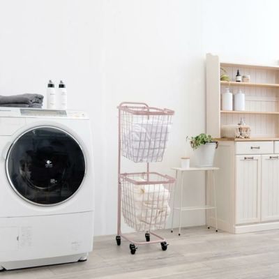 ランドリーラック/洗濯用品 【ホワイト 引出し5杯】 幅70.5cm