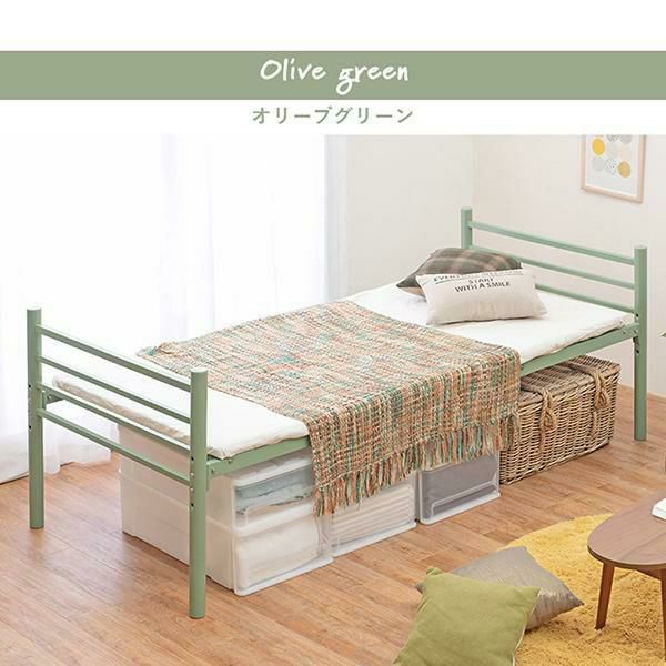 くすみダスティカラーのシンプルベッド デザインベッド 画像4