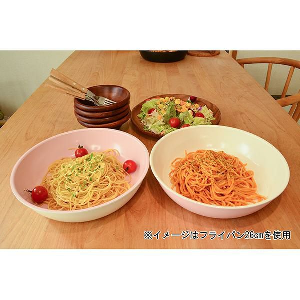 ホワイト&ピンクのＩＨフライパン（２６ｃｍ） フライパン 画像8